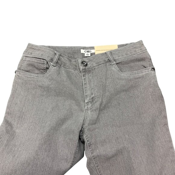 Cato Contemporary Womens Size 6 (31x32) Average Lower Rise Boot Cut Jeans Gray - Picture 8 of 14